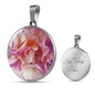 Unique floral design pendant necklace with the option to engrave - TreasureNoni