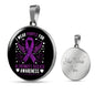 I Wear Purple For Alzheimers Disease Awareness, Alzheimers Awareness Necklace, Alzheimers Purple Ribbon Jewelry