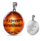 Express Gratitude Pendant Necklace, Inspirational Jewelry, Motivational Jewelry, Inspirational Jewelry for Women