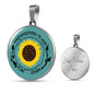 Inspirational Graphic Pendant, Empowered Women, Sunflower Necklace, Girl Power, Motivational Designs Girlfriend Gifts, Empowerment Gifts