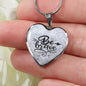 Inspirational Necklace, Inspirational Jewelry, Be Brave Heart Pendant Necklace - TreasureNoni