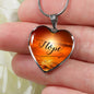 Inspirational Necklace, Inspirational Jewelry, Hope Heart Pendant Necklace, Personalized Hope Pendant - TreasureNoni