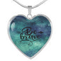 Inspirational Necklace, Inspirational Jewelry, Be Brave Heart Pendant Necklace - TreasureNoni