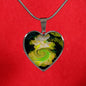 Yellow Flower Heart Charm with a Twist Heart Charm Necklace - TreasureNoni