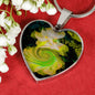 Yellow Flower Heart Charm with a Twist Heart Charm Necklace - TreasureNoni