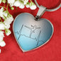Ballerina Heart Pendant Ballerina Heartbeat Design Necklace - TreasureNoni