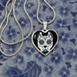 Day Of The Dead Dog Necklace, Day Of The Dead Dog Pitbull, Dia De Los Muertos Perro Pitbull, Sugar Skull Pitbull Necklace, Sugar Skull Dogs