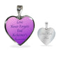 Alzheimer's Awareness Necklace, Alzheimer's Awareness Jewelry, End Alzheimer's Jewelry