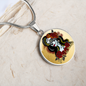 Dia De Los Muertos, Mexican Catrina Skull Pendant Necklace, Sugar Skull With Roses, Sugar Skull Necklace, Calavera Day of The Dead Necklace