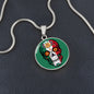 Calavera Mexicana Flag, Mexican Skull Flag Necklace, Dia de los Muertos, Mexican Skull Flag Gift For Women, Collar Bandera Calavera Mexicana