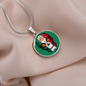 Calavera Mexicana Flag, Mexican Skull Flag Necklace, Dia de los Muertos, Mexican Skull Flag Gift For Women, Collar Bandera Calavera Mexicana