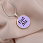 Alzheimer's Necklace, Alzheimer's Jewelry, End Alz, End Alz Necklace, Alzheimer's Support Gift, Alzheimer's Engraved Silver Disc Necklace