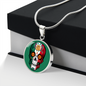 Calavera Mexicana Flag, Mexican Skull Flag Necklace, Dia de los Muertos, Mexican Skull Flag Gift For Women, Collar Bandera Calavera Mexicana