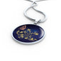 Butterfly Necklace Circle Pendant Necklace with the Option to Engrave - TreasureNoni