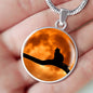 Cat on a Limb Cat Lovers Pendant Necklace with the Option to Engrave - TreasureNoni