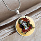 Dia De Los Muertos, Mexican Catrina Skull Pendant Necklace, Sugar Skull With Roses, Sugar Skull Necklace, Calavera Day of The Dead Necklace
