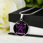 I Wear Purple For Alzheimers Disease Awareness, Alzheimers Awareness Necklace, Alzheimers Purple Ribbon Jewelry