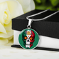 Calavera Mexicana Flag, Mexican Skull Flag Necklace, Dia de los Muertos, Mexican Skull Flag Gift For Women, Collar Bandera Calavera Mexicana