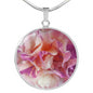 Unique floral design pendant necklace with the option to engrave - TreasureNoni