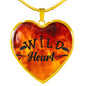 Wild Heart Necklace, Wild Heart Pendant, Unique Wild Heart Jewelry