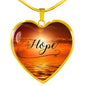Inspirational Necklace, Motivational Jewelry, Encouragement Gift, Happiness Necklace, Positive Vibes Necklace, Hope Heart Pendant