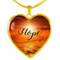 Inspirational Necklace, Inspirational Jewelry, Hope Heart Pendant Necklace, Personalized Hope Pendant - TreasureNoni