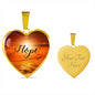Inspirational Necklace, Inspirational Jewelry, Hope Heart Pendant Necklace, Personalized Hope Pendant - TreasureNoni