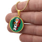 Calavera Mexicana Flag, Mexican Skull Flag Necklace, Dia de los Muertos, Mexican Skull Flag Gift For Women, Collar Bandera Calavera Mexicana