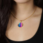 Rainbow Necklace and Bracelet-Sold Separately LGBTQ Rainbow Pride Necklace and Bracelet - TreasureNoni