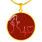 Heartbeat Runner Heartbeat Jogging Pendant Necklace - TreasureNoni