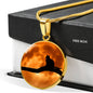 Cat on a Limb Cat Lovers Pendant Necklace with the Option to Engrave - TreasureNoni
