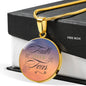 Faith over Fear Christian Jewelry Circle Pendant Necklace with the Option to Engrave - TreasureNoni