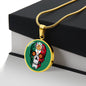 Calavera Mexicana Flag, Mexican Skull Flag Necklace, Dia de los Muertos, Mexican Skull Flag Gift For Women, Collar Bandera Calavera Mexicana