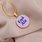 Alzheimer's Necklace, Alzheimer's Jewelry, End Alz, End Alz Necklace, Alzheimer's Support Gift, Alzheimer's Engraved Silver Disc Necklace