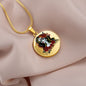 Dia De Los Muertos, Mexican Catrina Skull Pendant Necklace, Sugar Skull With Roses, Sugar Skull Necklace, Calavera Day of The Dead Necklace
