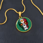 Calavera Mexicana Flag, Mexican Skull Flag Necklace, Dia de los Muertos, Mexican Skull Flag Gift For Women, Collar Bandera Calavera Mexicana