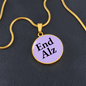 Alzheimer's Necklace, Alzheimer's Jewelry, End Alz, End Alz Necklace, Alzheimer's Support Gift, Alzheimer's Engraved Silver Disc Necklace