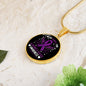 I Wear Purple For Alzheimers Disease Awareness, Alzheimers Awareness Necklace, Alzheimers Purple Ribbon Jewelry