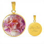 Unique floral design pendant necklace with the option to engrave - TreasureNoni