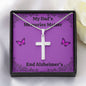 My Dad's Memories Matter Alzheimers Jewelry, Alzheimers Cross Necklace, Alzheimers Awareness, Alzheimers Support Dad, End Alzheimers
