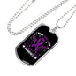 I Wear Purple For Alzheimers Disease Awareness, Alzheimers Awareness Necklace, Alzheimers Purple Ribbon Jewelry, Alzheimers Pendant