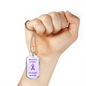 End Alz Dog Tag Necklace, Support Alzheimer's Jewelry, Alzheimer's Purple Ribbon Necklace, End Alz Jewelry, Alzheimer's In Memory Of Loved One