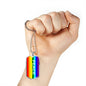 Pride and Peace Flag Necklace LGBTQ Peace Necklace with the Option to Engrave - TreasureNoni
