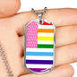 LGBTQ Flag Necklace, LGBTQ Pride Jewelry - TreasureNoni