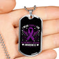 I Wear Purple For Alzheimers Disease Awareness, Alzheimers Awareness Necklace, Alzheimers Purple Ribbon Jewelry, Alzheimers Pendant