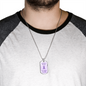 End Alz Dog Tag Necklace, Support Alzheimer's Jewelry, Alzheimer's Purple Ribbon Necklace, End Alz Jewelry, Alzheimer's In Memory Of Loved One