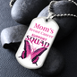 Mom's Breast Cancer Support Squad Necklace, Breast Cancer Support Jewelry, Cancer Squad Support Necklace, Family Cancer Support Squad