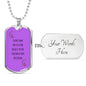 Rainbow Fairy Dog Tag Style Necklace LGBTQ Pride Jewelry - TreasureNoni