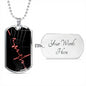 Music Heartbeat Music Lover Dog Tag Style Necklace - TreasureNoni