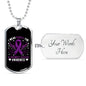 I Wear Purple For Alzheimers Disease Awareness, Alzheimers Awareness Necklace, Alzheimers Purple Ribbon Jewelry, Alzheimers Pendant